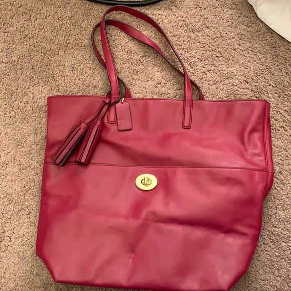 Coach Leather Legacy Turn Lock Tote - Picture 1 of 4
